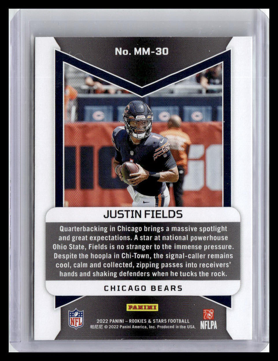 2022 Panini Rookies & Stars #MM-30 Justin Fields Man In Motion