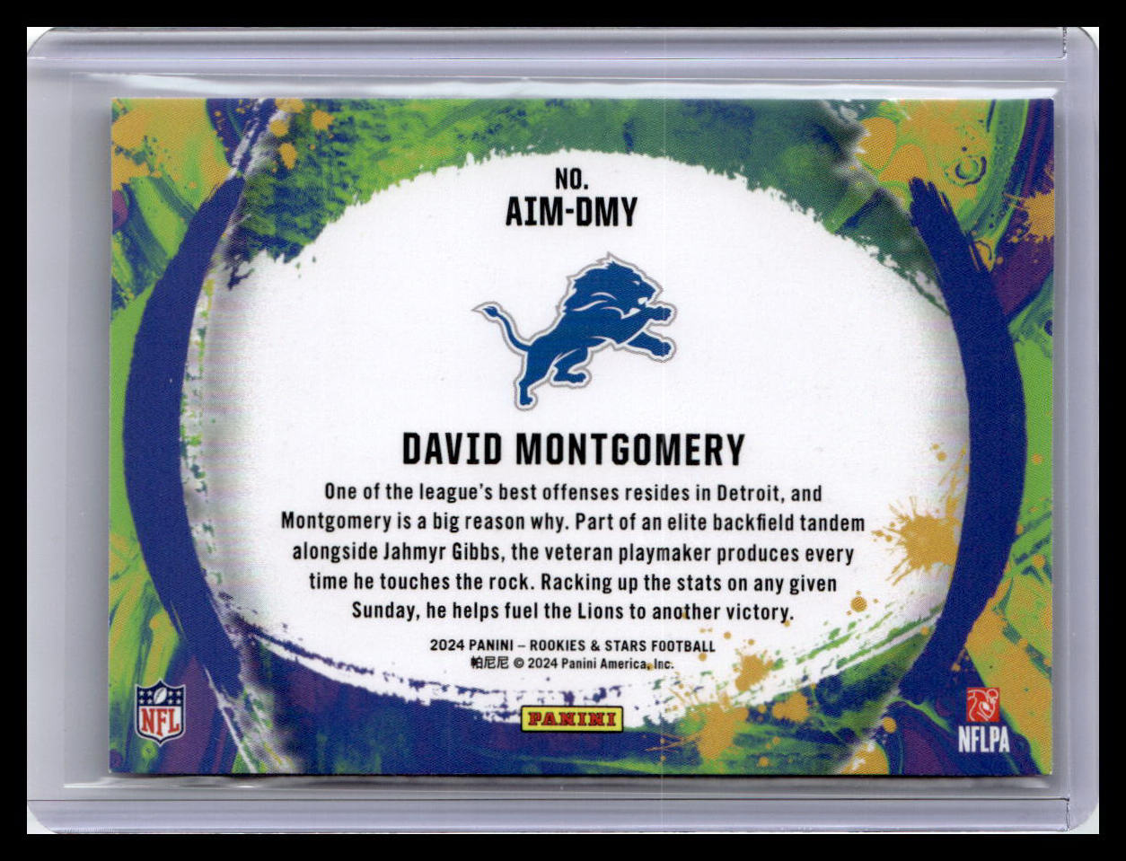 2024 Panini Rookies & Stars #AIM-DMY David Montgomery Artistry in Motion