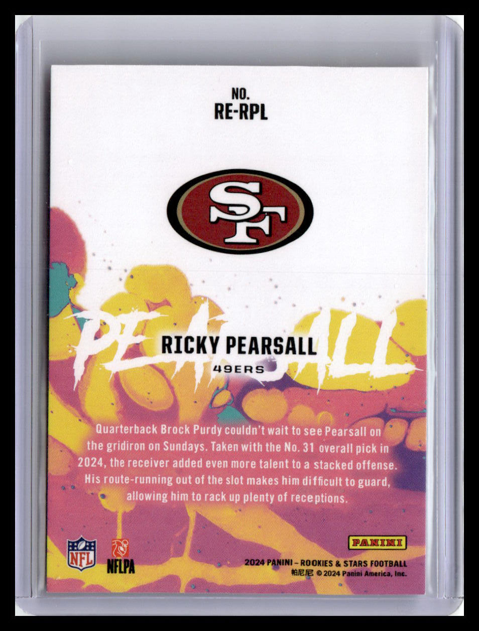 2024 Panini Rookies & Stars #RE-RPL Ricky Pearsall Rookie Exclusive