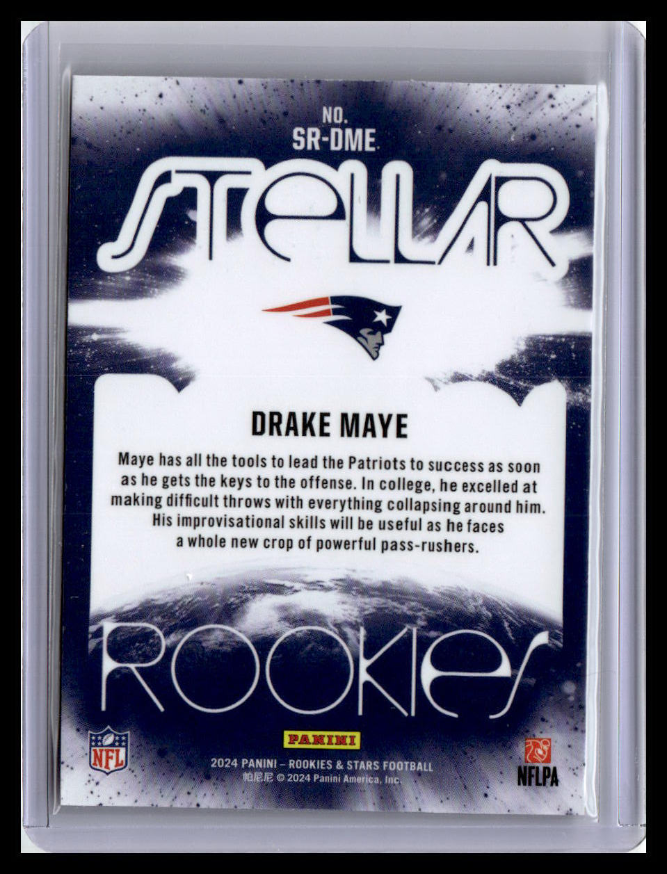 2024 Panini Rookies & Stars #SR-DME Drake Maye Stellar Rookies Red Plaid