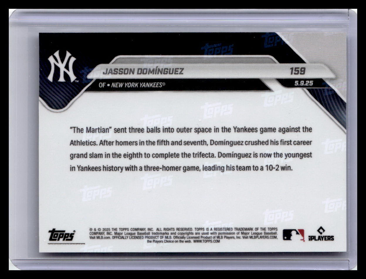 2025 Topps Now #159 Jasson Dominguez