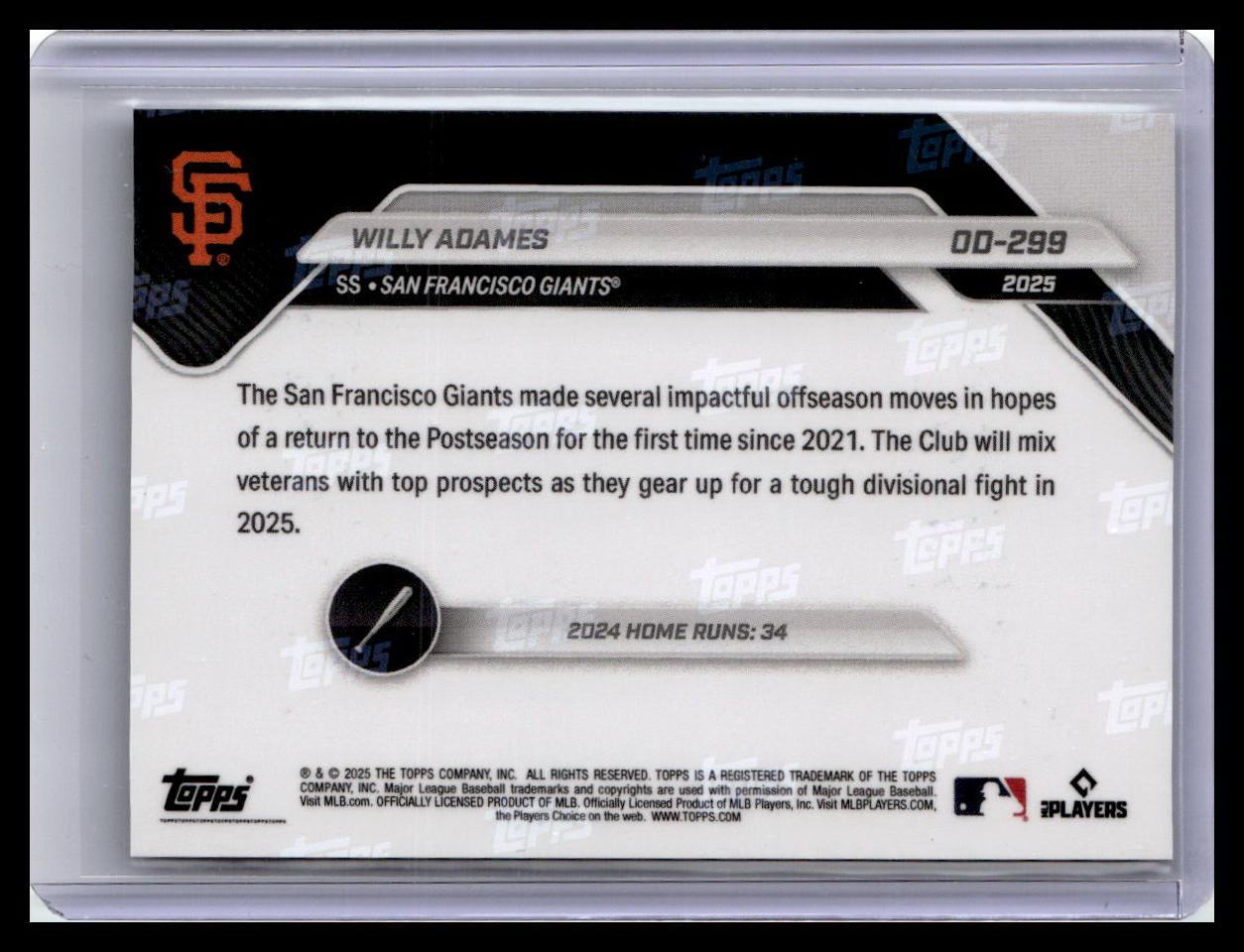 2025 Topps Now Road to Opening Day #OD-299 Willy Adames