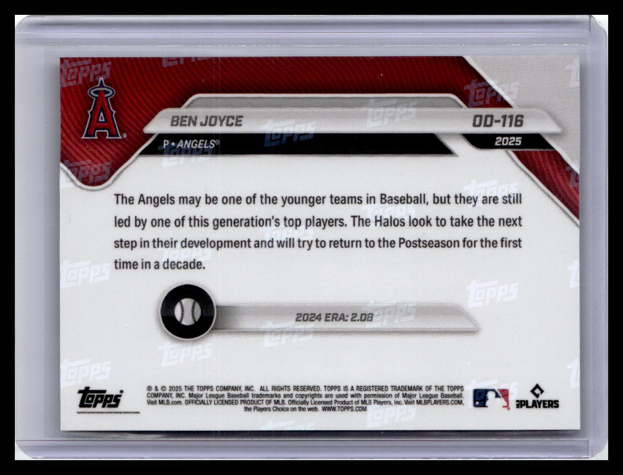 2025 Topps Now Road to Opening Day Los Angeles Angels #OD-116 Ben Joyce
