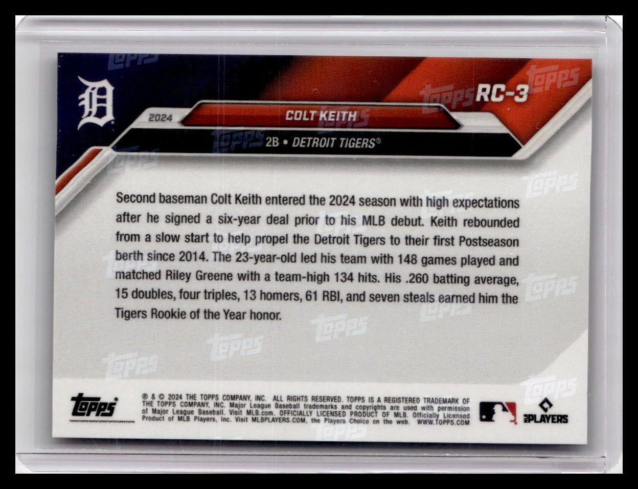 2024 Topps Now Rookie Cup #RC-3 Colt Keith