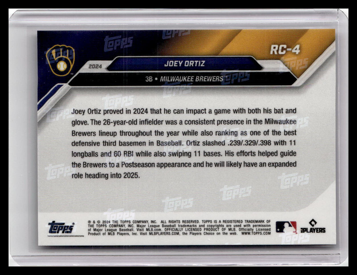 2024 Topps Now Rookie Cup #RC-4 Joey Ortiz