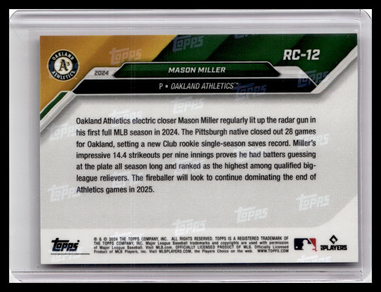 2024 Topps Now Rookie Cup #RC-12 Mason Miller