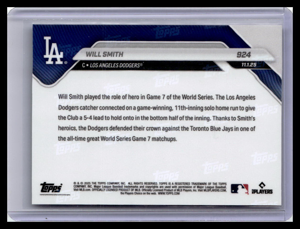 2025 Topps Now #924 Will Smith