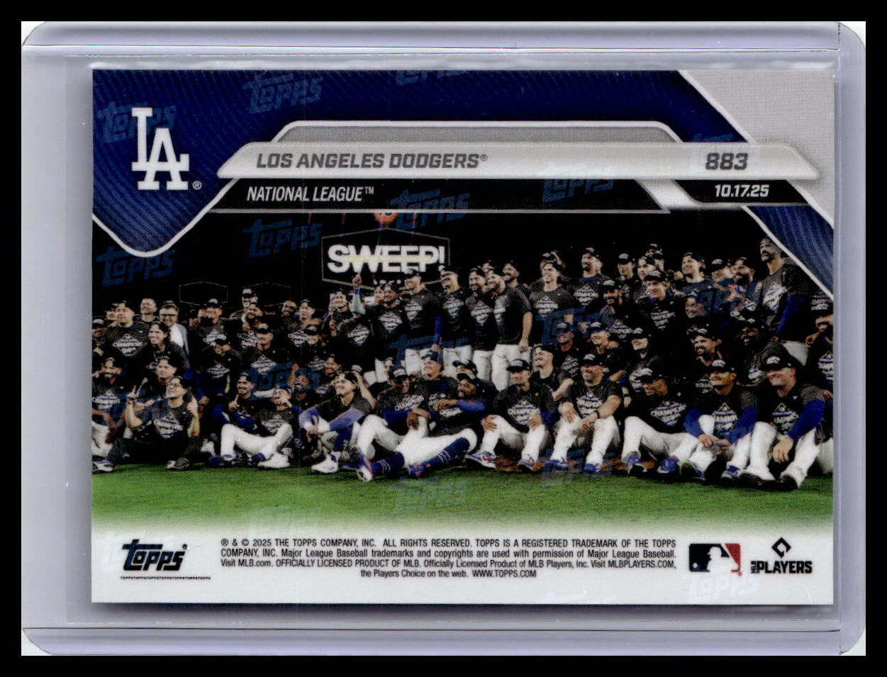 2025 Topps Now #883 Los Angeles Dodgers