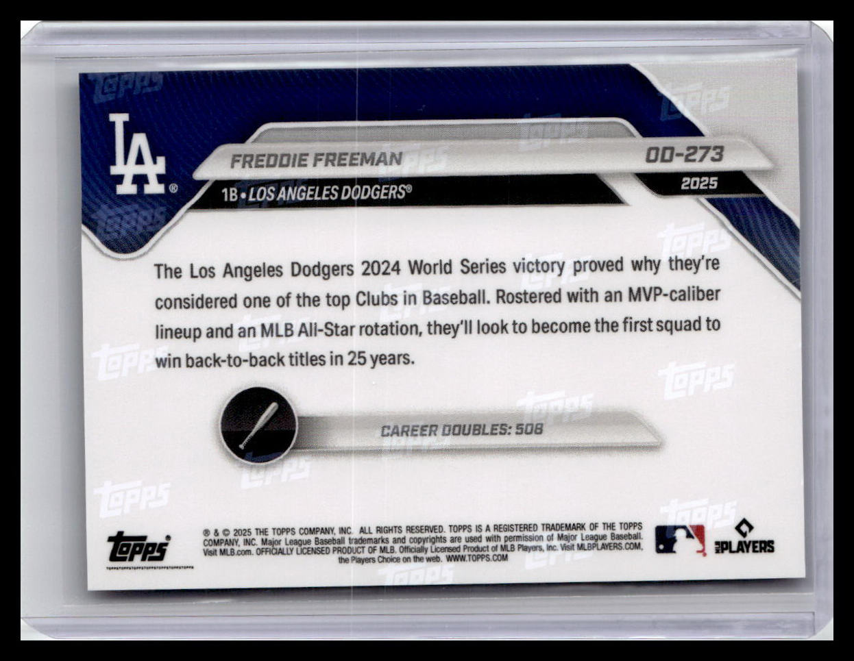 2024 Topps Now Road to Opening Day Los Angeles Dodgers #OD-273 Freddie Freeman