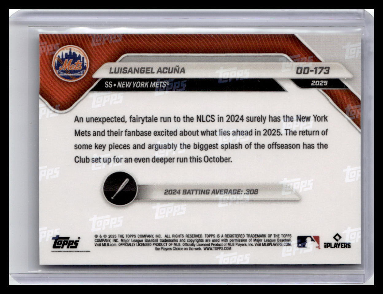 2025 Topps Now Road to Opening Day #OD-173 Luisangel Acuna Gold Foil