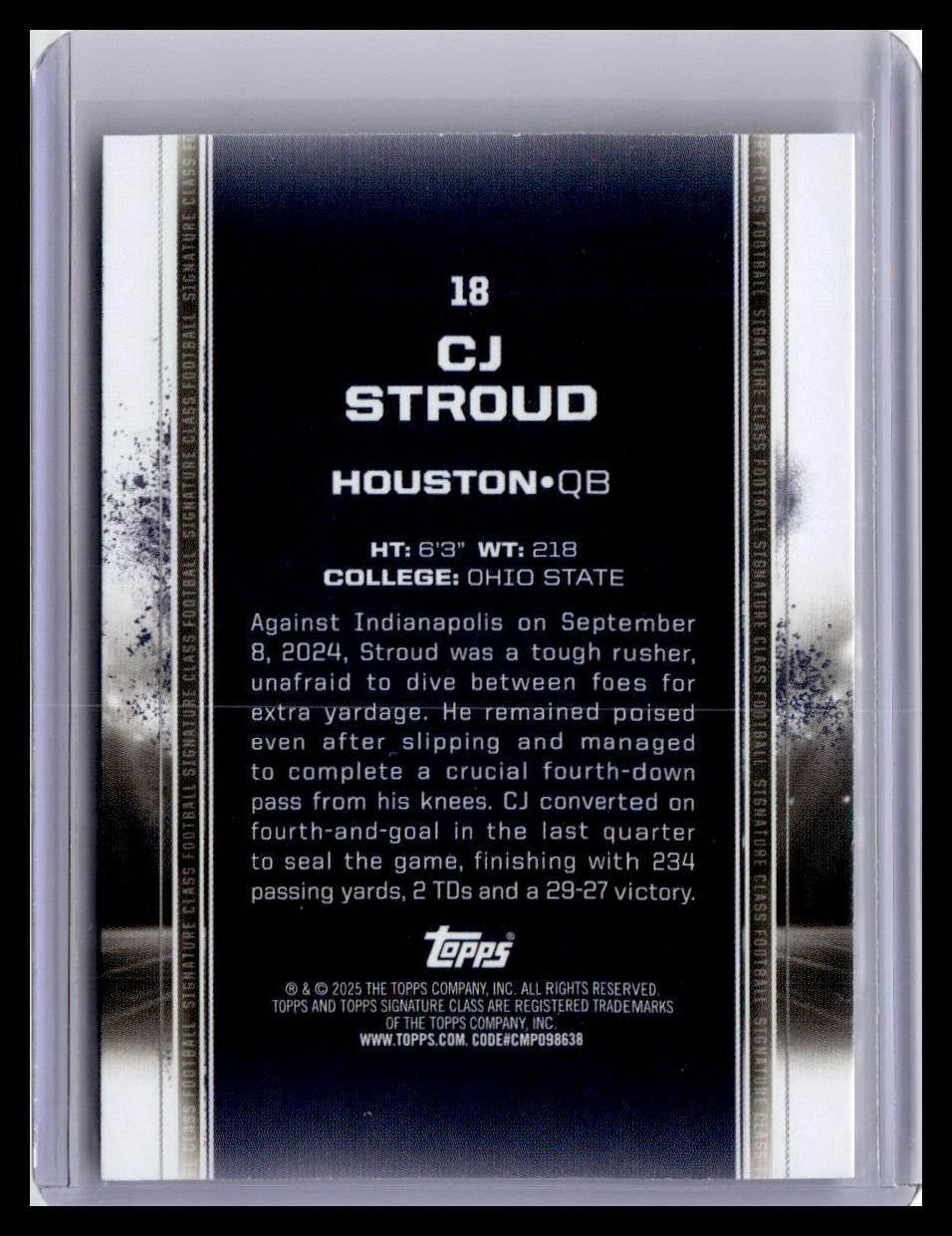 2024 Topps Signature Class #18 CJ Stroud