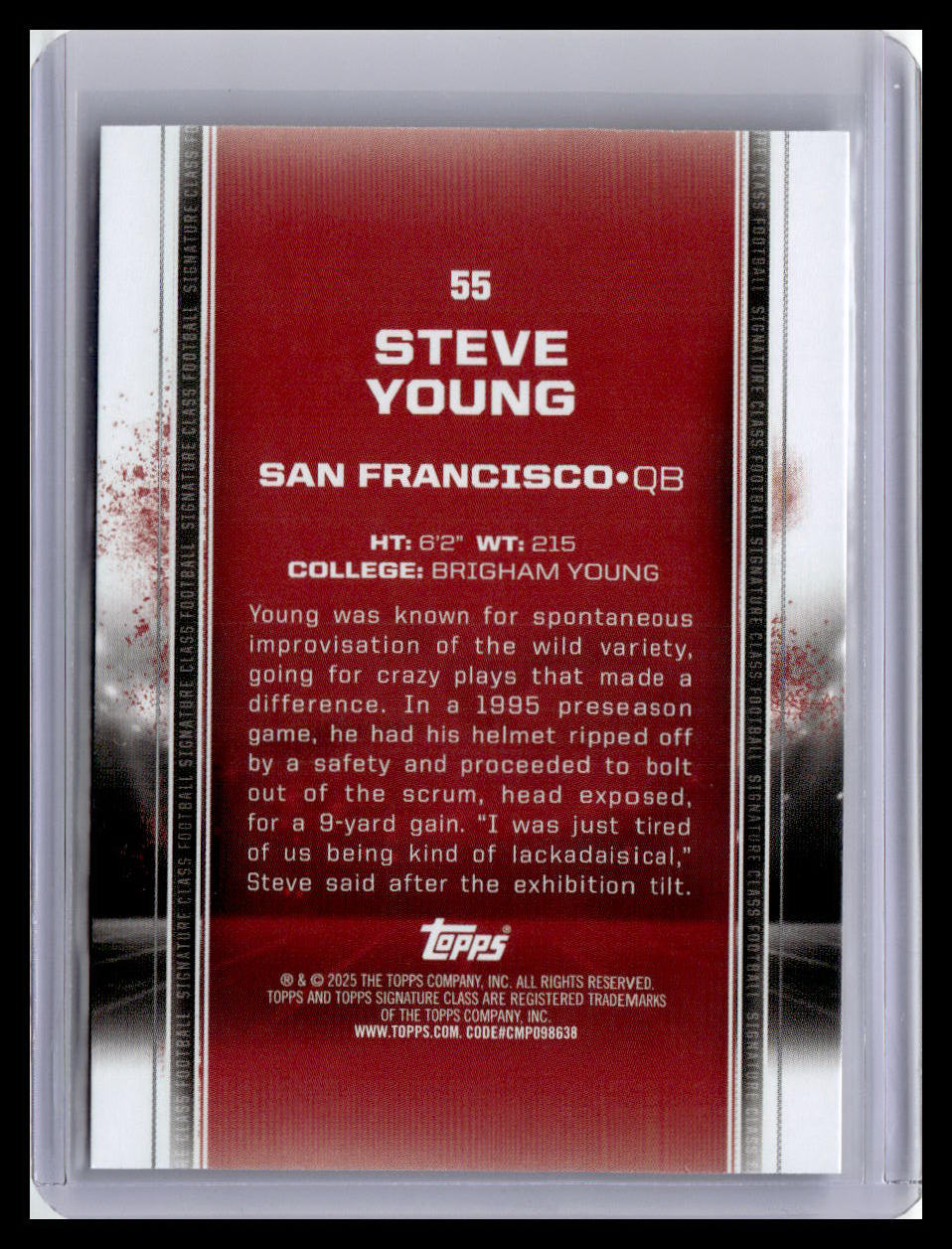 2024 Topps Signature Class #55 Steve Young