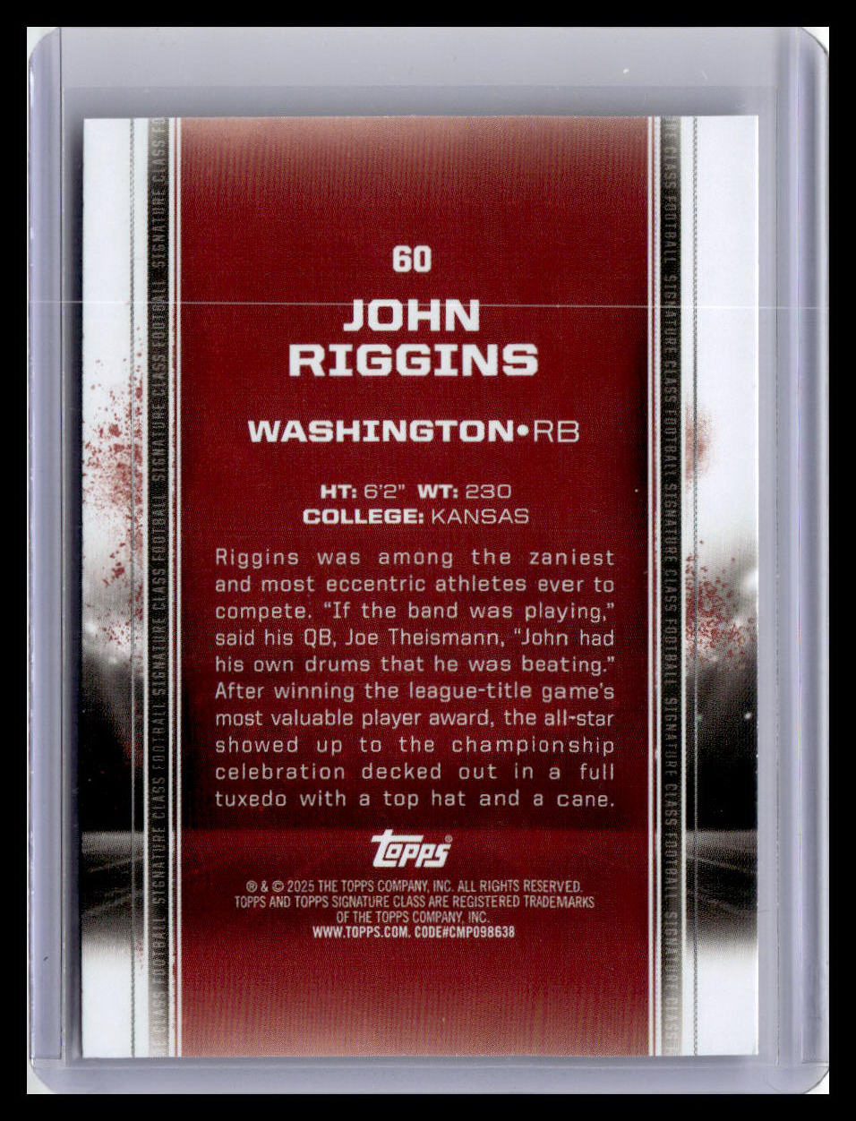 2024 Topps Signature Class #60 John Riggins