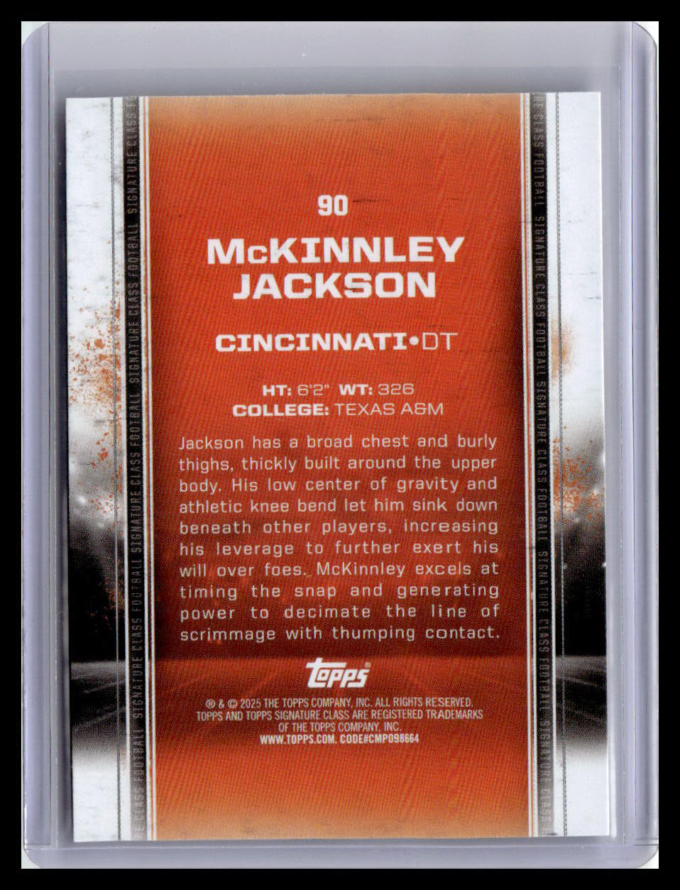 2024 Topps Signature Class #90 McKinnley Jackson (RC)