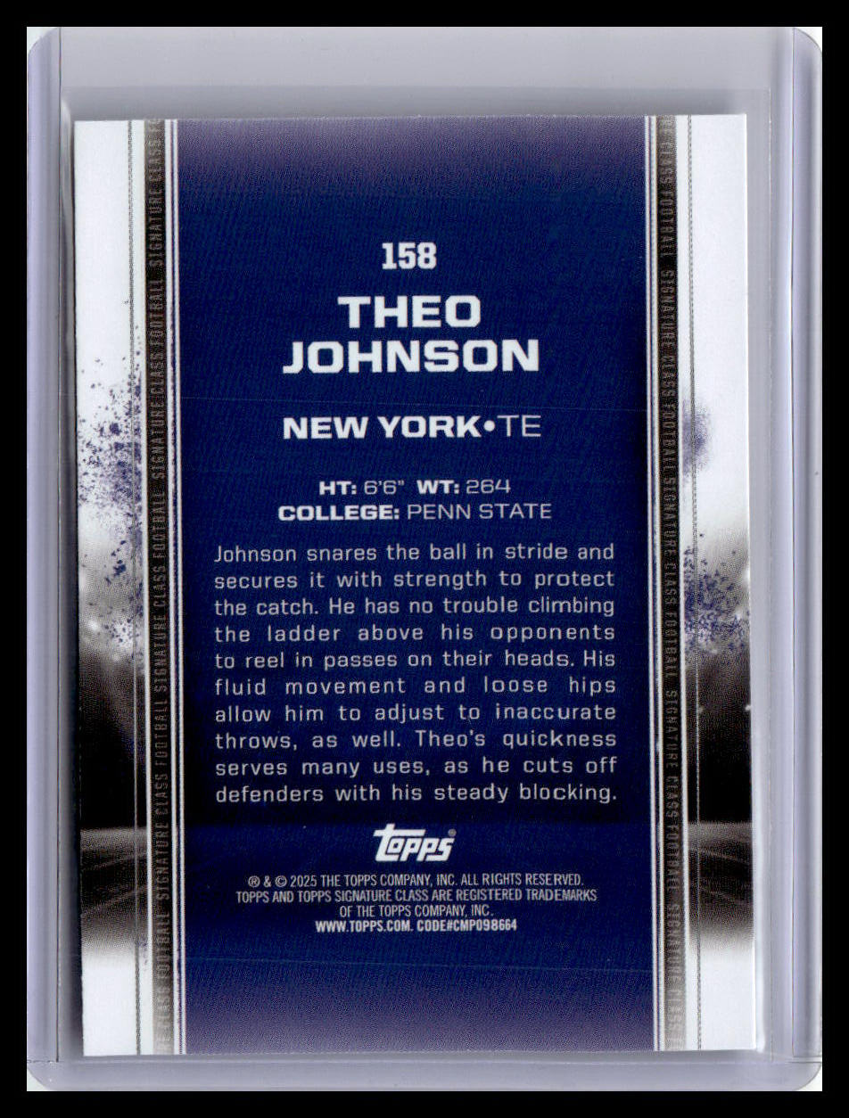2024 Topps Signature Class #158 Theo Johnson (RC)