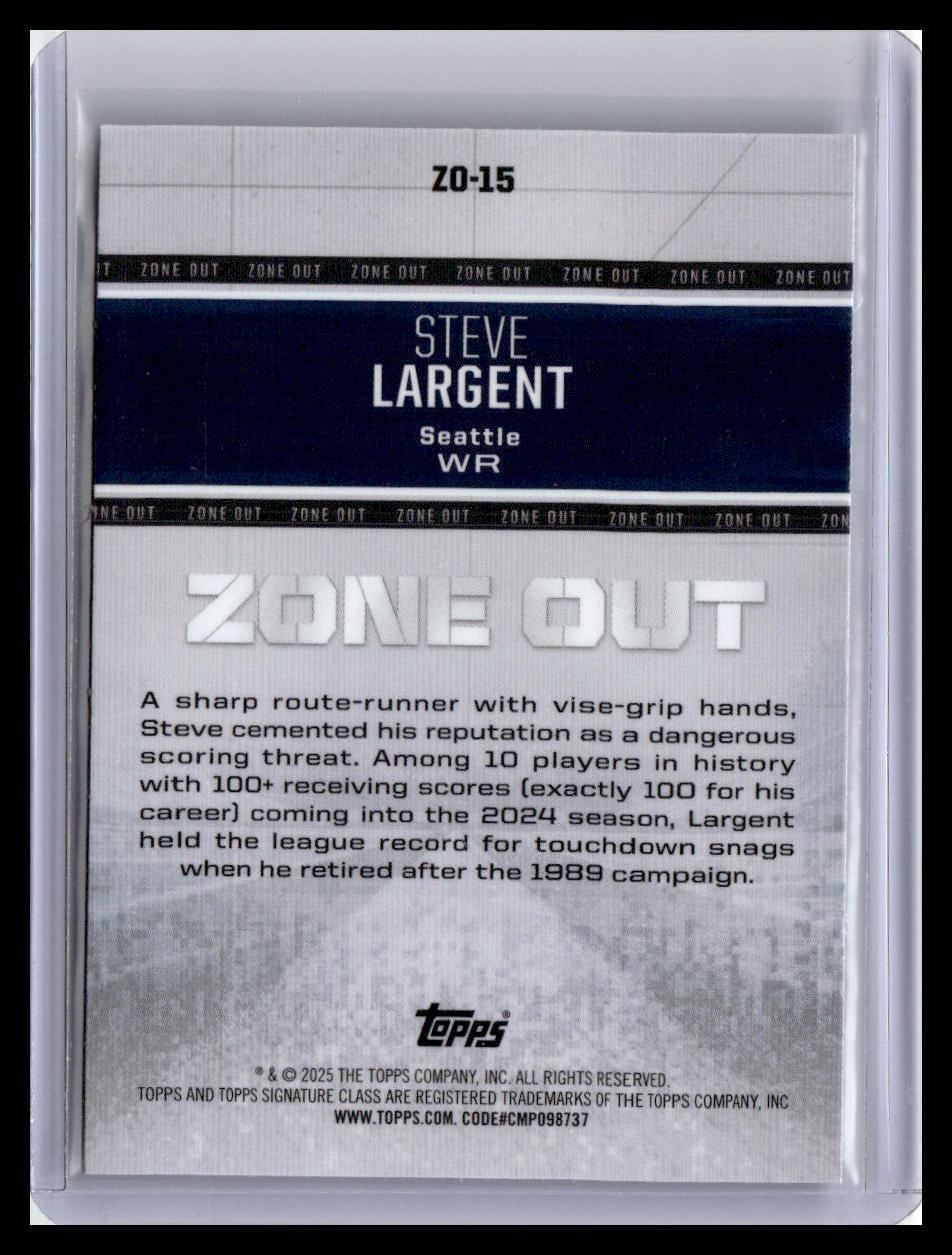2024 Topps Signature Class - Zone Out #ZO-15 Steve Largent