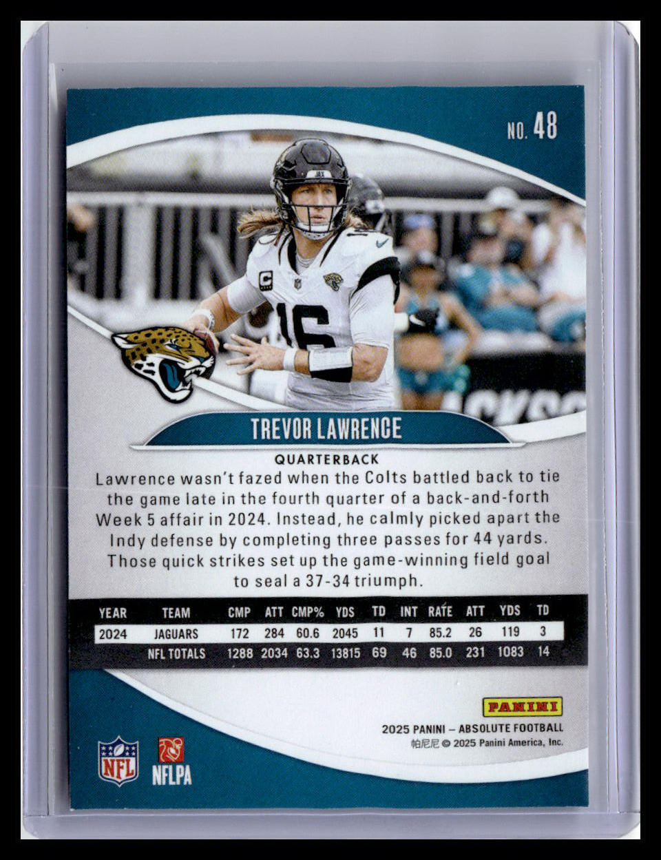 2025 Panini Absolute #48 Trevor Lawrence