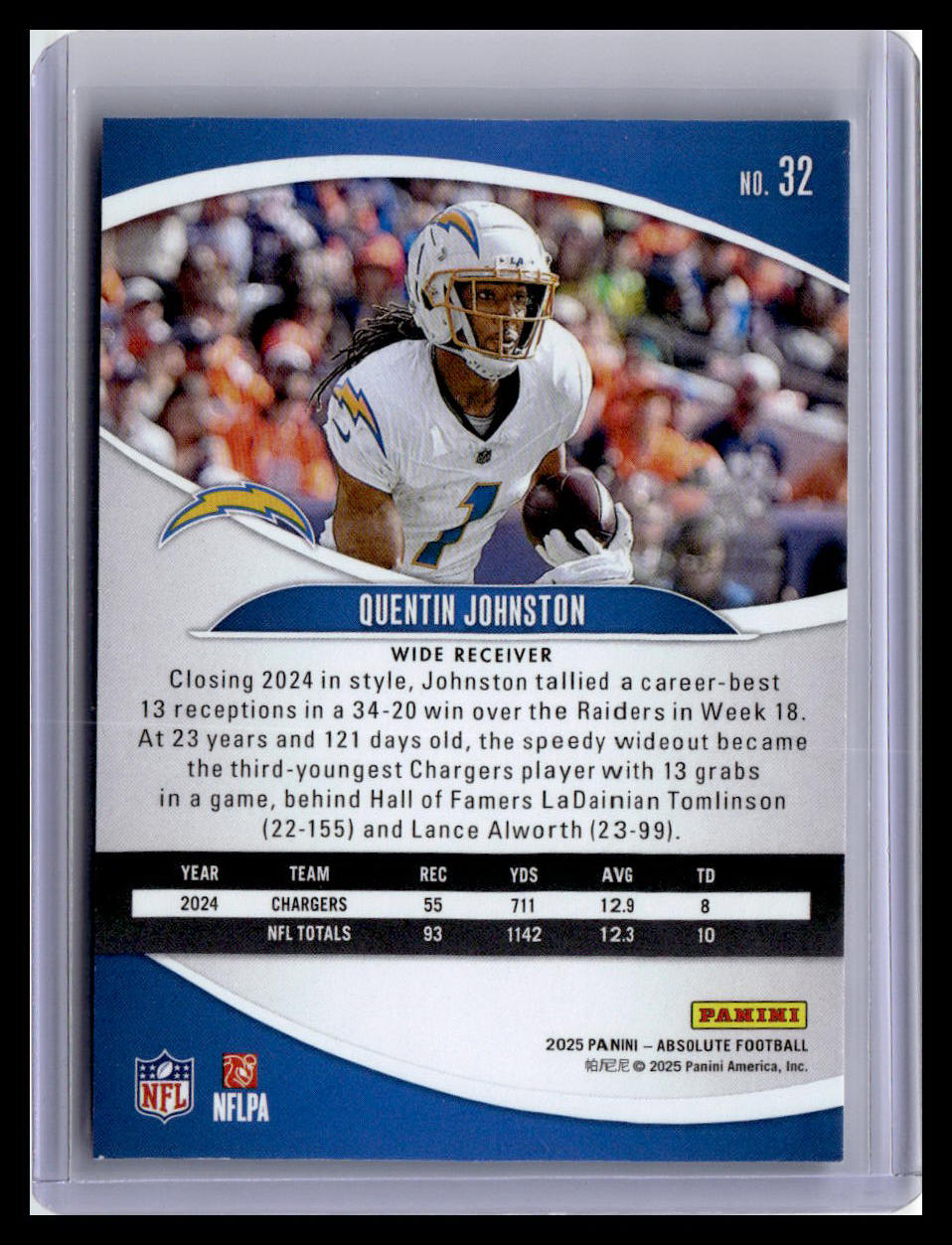 2025 Panini Absolute #32 Quentin Johnston Retail