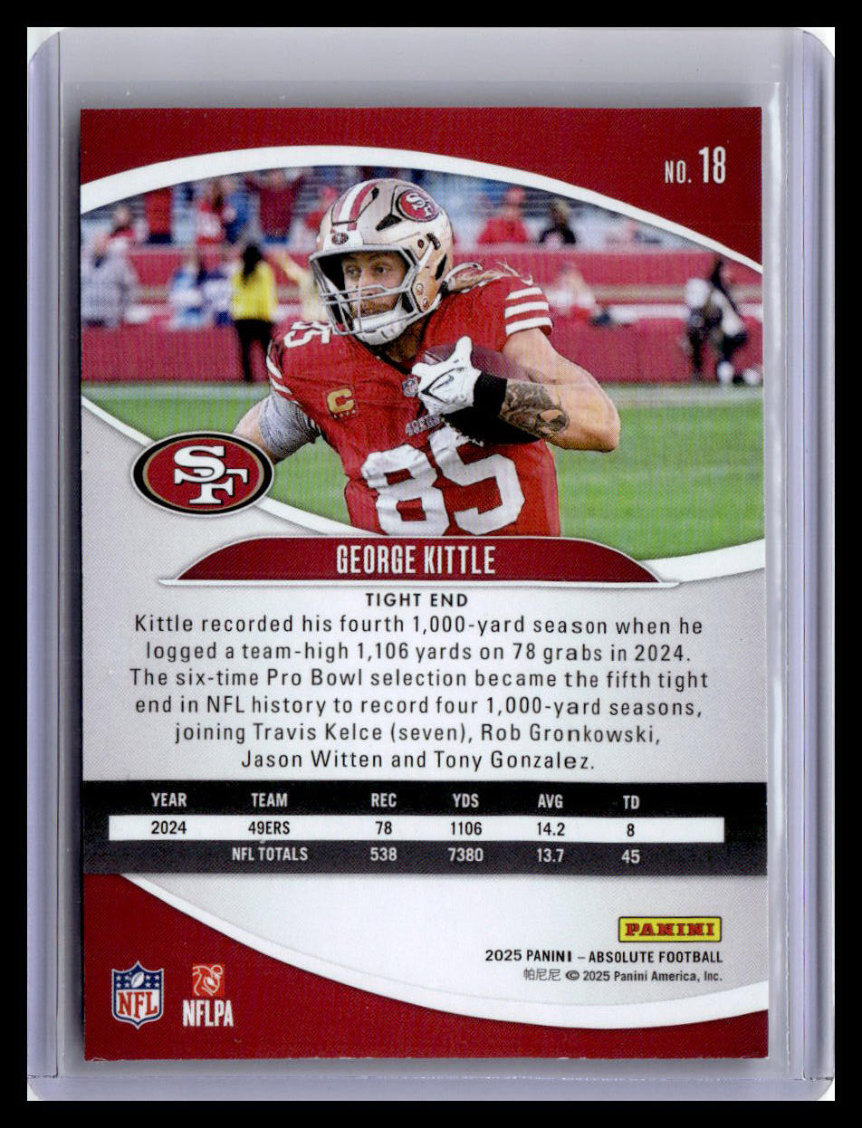 2025 Panini Absolute #18 George Kittle