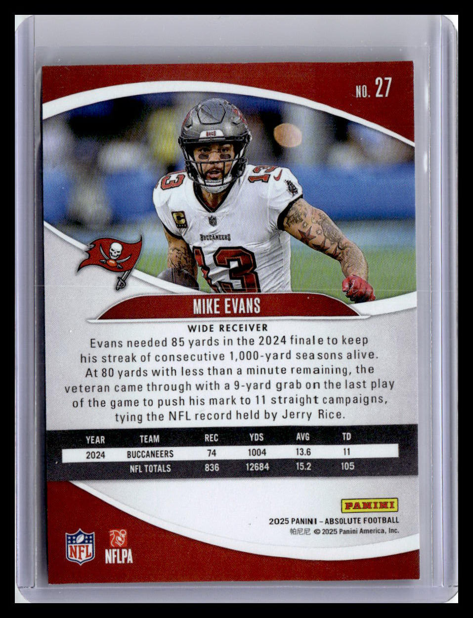 2025 Panini Absolute #27 Mike Evans Retail