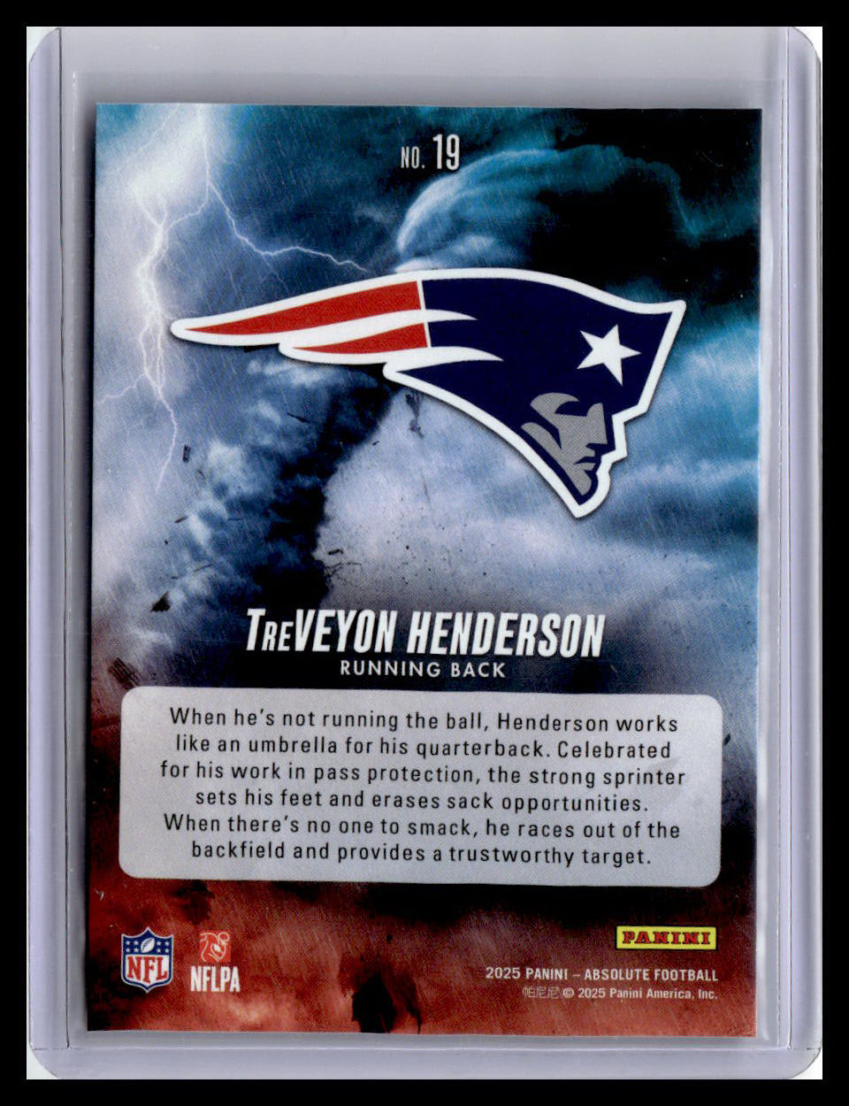 2025 Panini Absolute #19 TreVeyon Henderson By Storm
