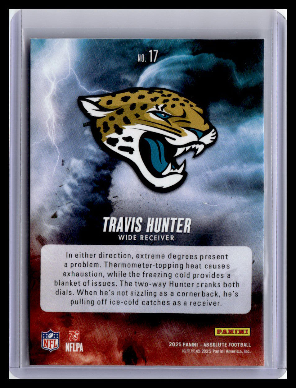 2025 Panini Absolute #17 Travis Hunter By Storm