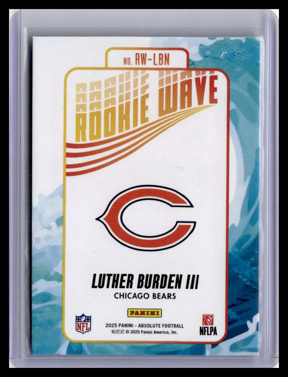 2025 Panini Absolute #RW-LBN Luther Burden III Rookie Wave