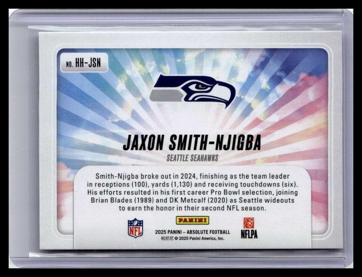 2025 Panini Absolute #HH-JSN Jaxon Smith-Njigba Hog Heaven