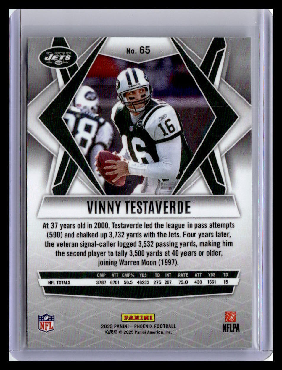 2025 Panini Phoenix #65 Vinny Testaverde
