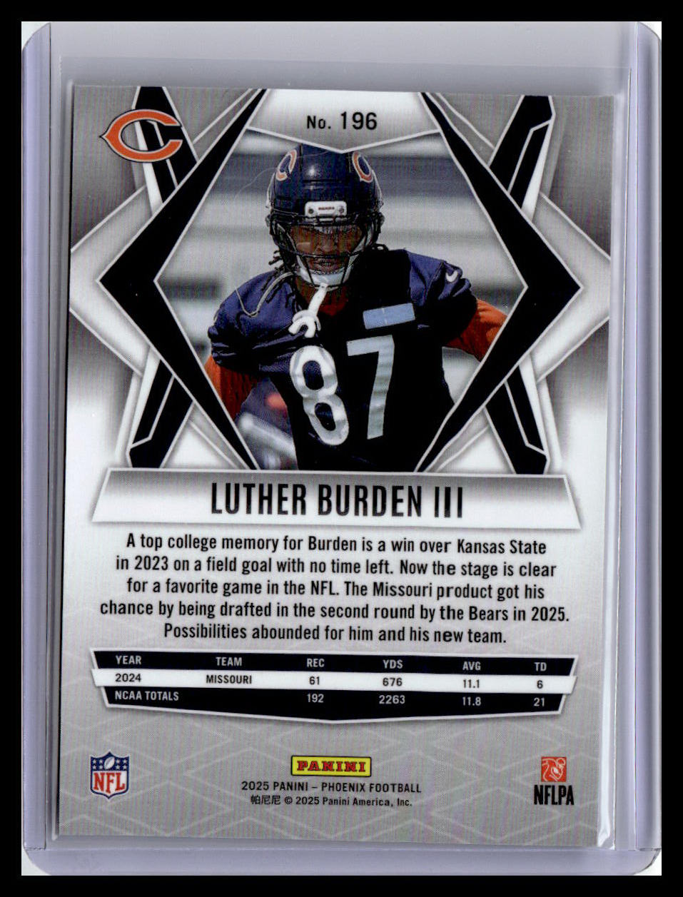 2025 Panini Phoenix #196 Luther Burden III (RC)