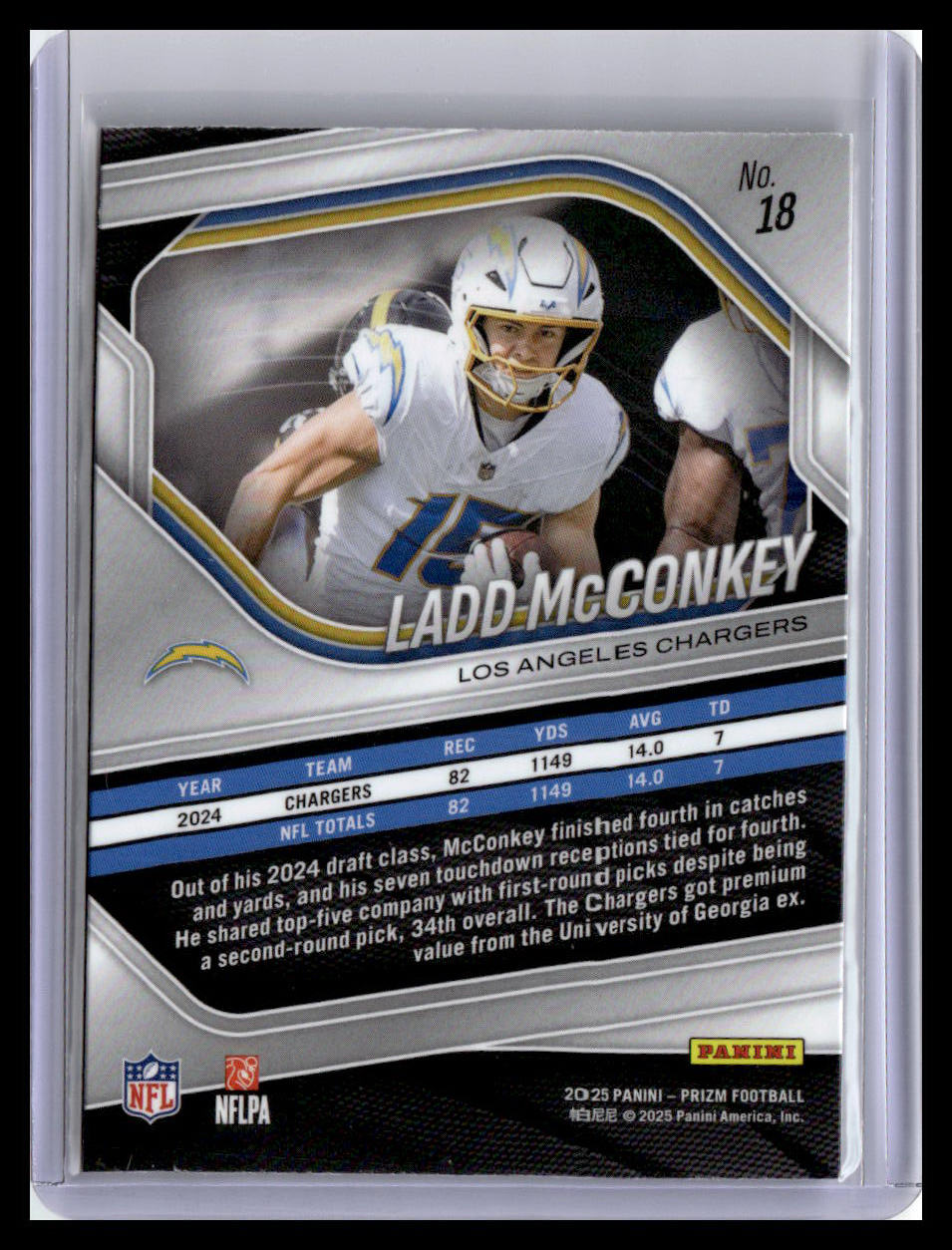 2025 Panini Prizm #18 Ladd McConkey