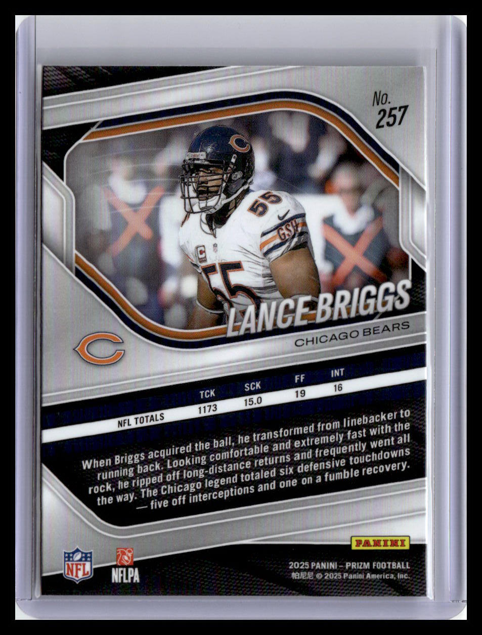 2025 Panini Prizm #257 Lance Briggs