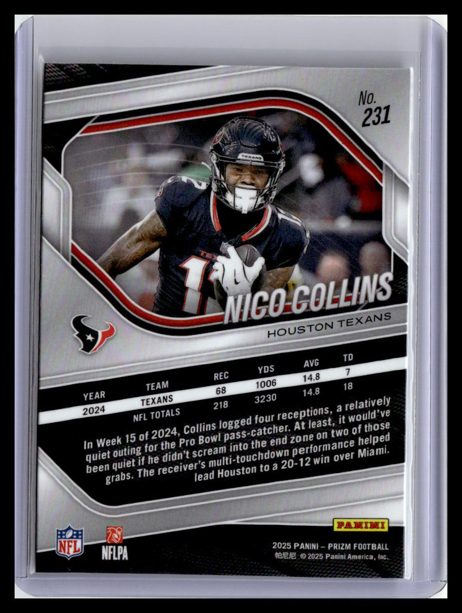 2025 Panini Prizm #231 Nico Collins