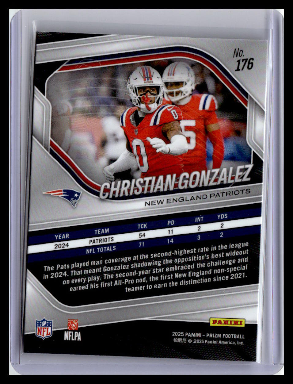 2025 Panini Prizm #176 Christian Gonzalez