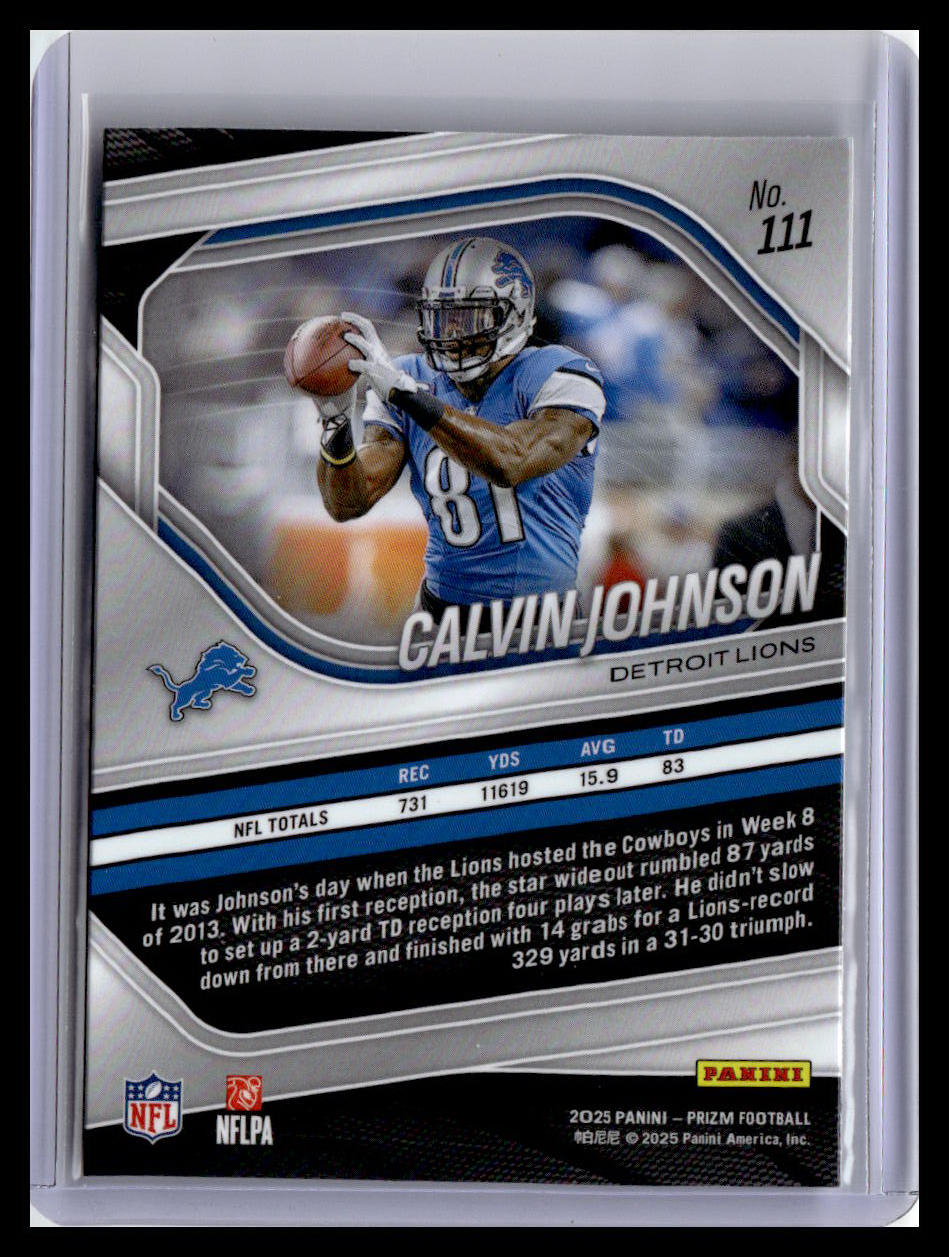 2025 Panini Prizm #111 Calvin Johnson