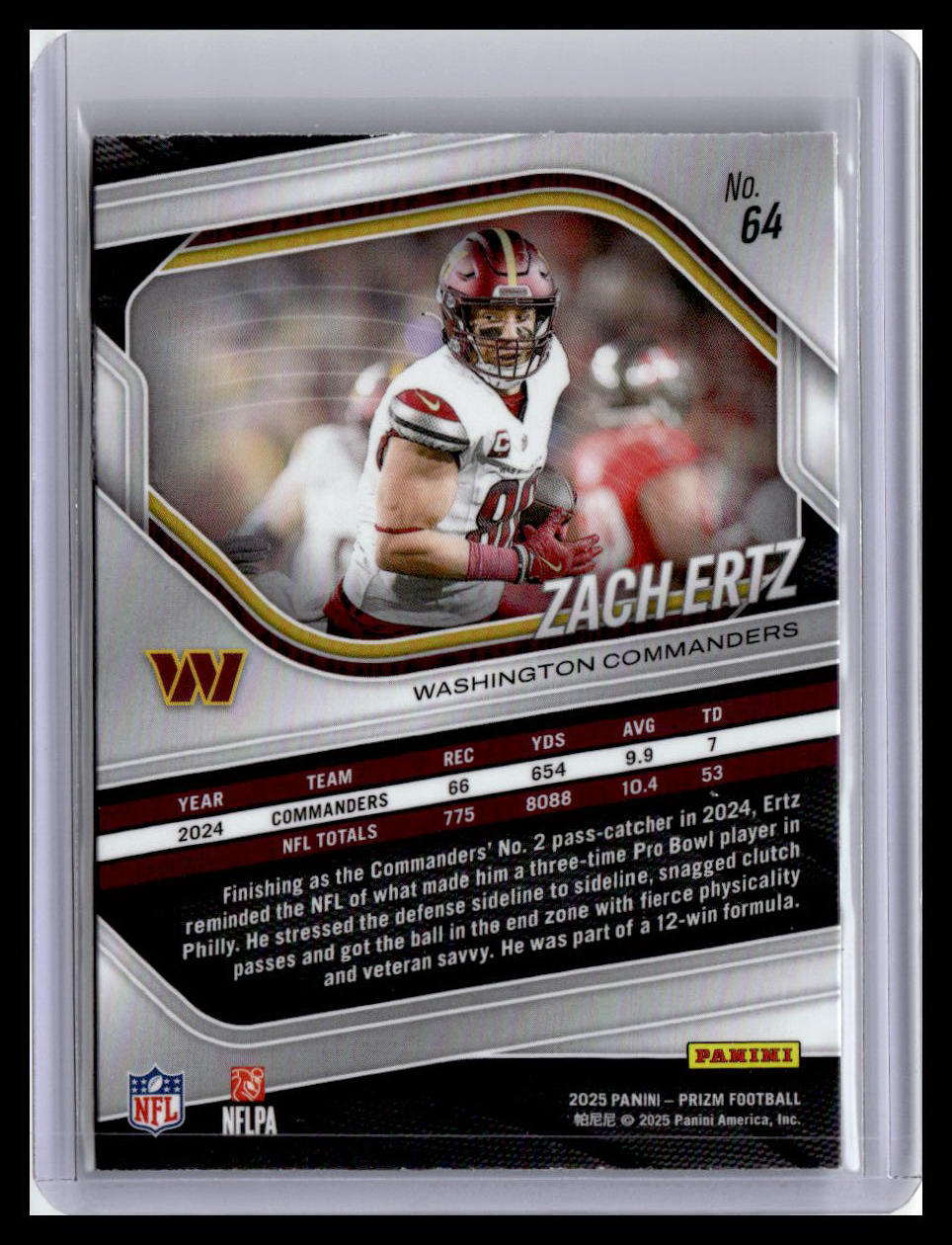 2025 Panini Prizm #64 Zach Ertz