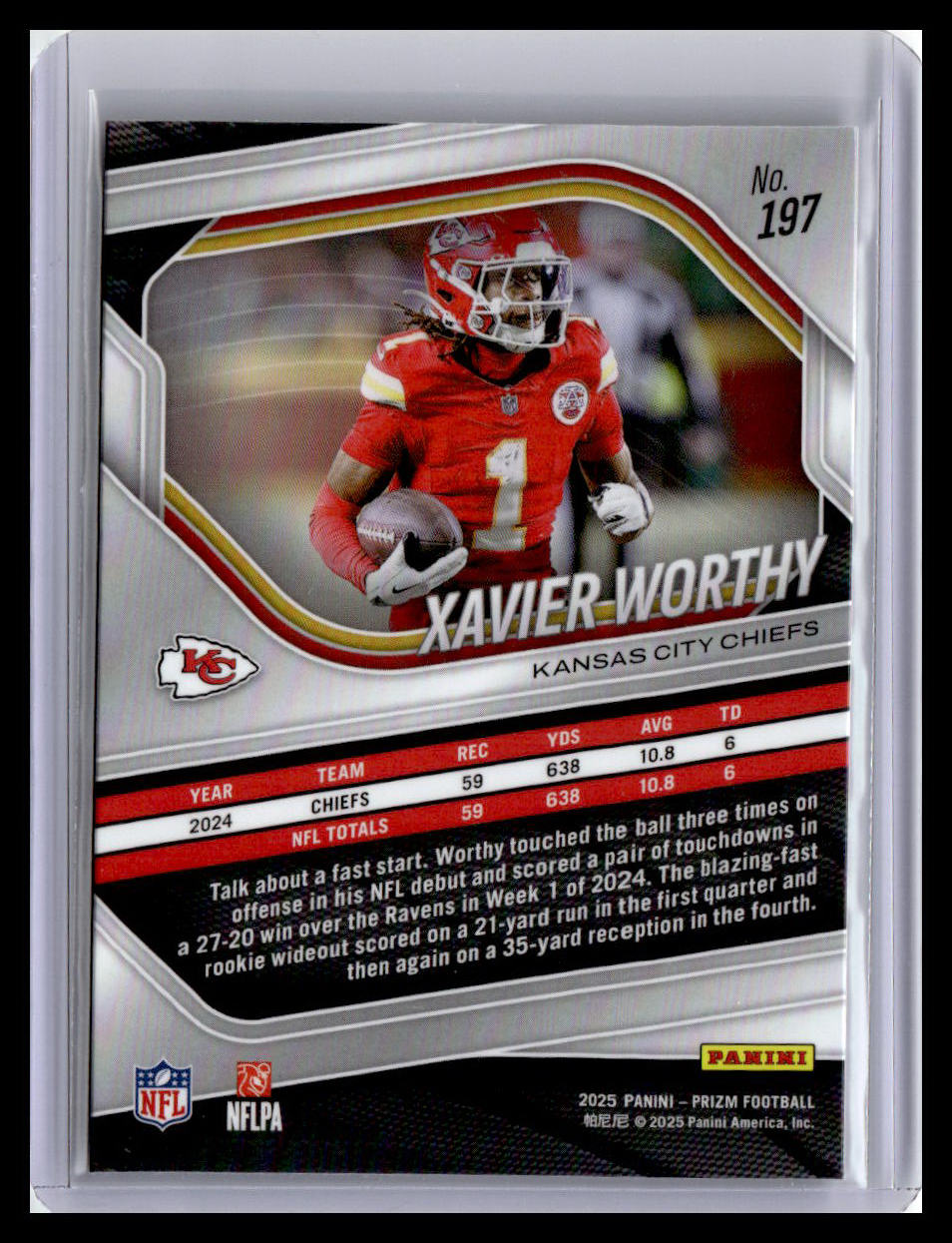 2025 Panini Prizm #197 Xavier Worthy