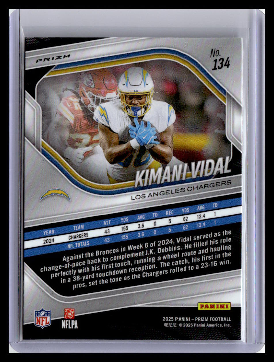 2025 Panini Prizm #134 Kimani Vidal Lazer