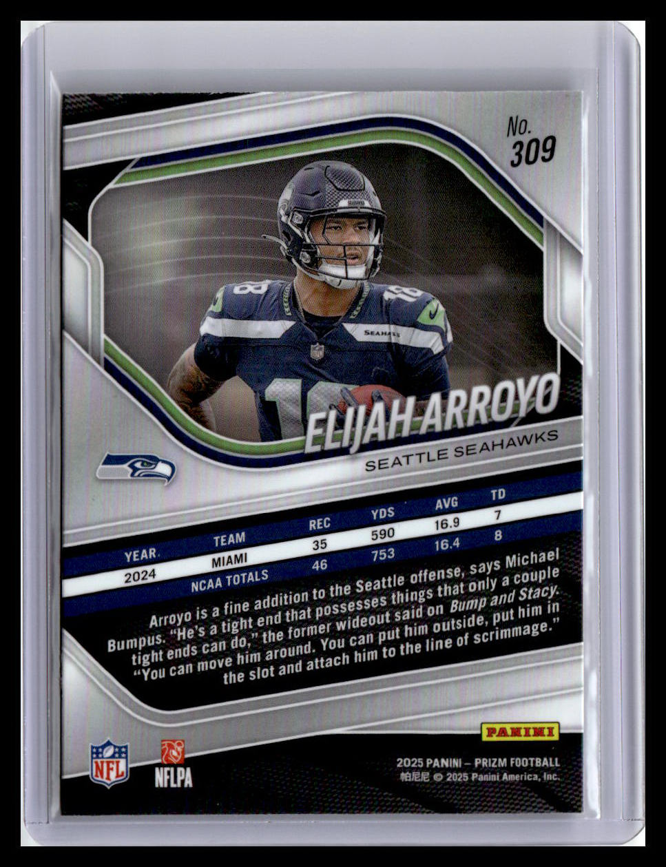2025 Panini Prizm #309 Elijah Arroyo