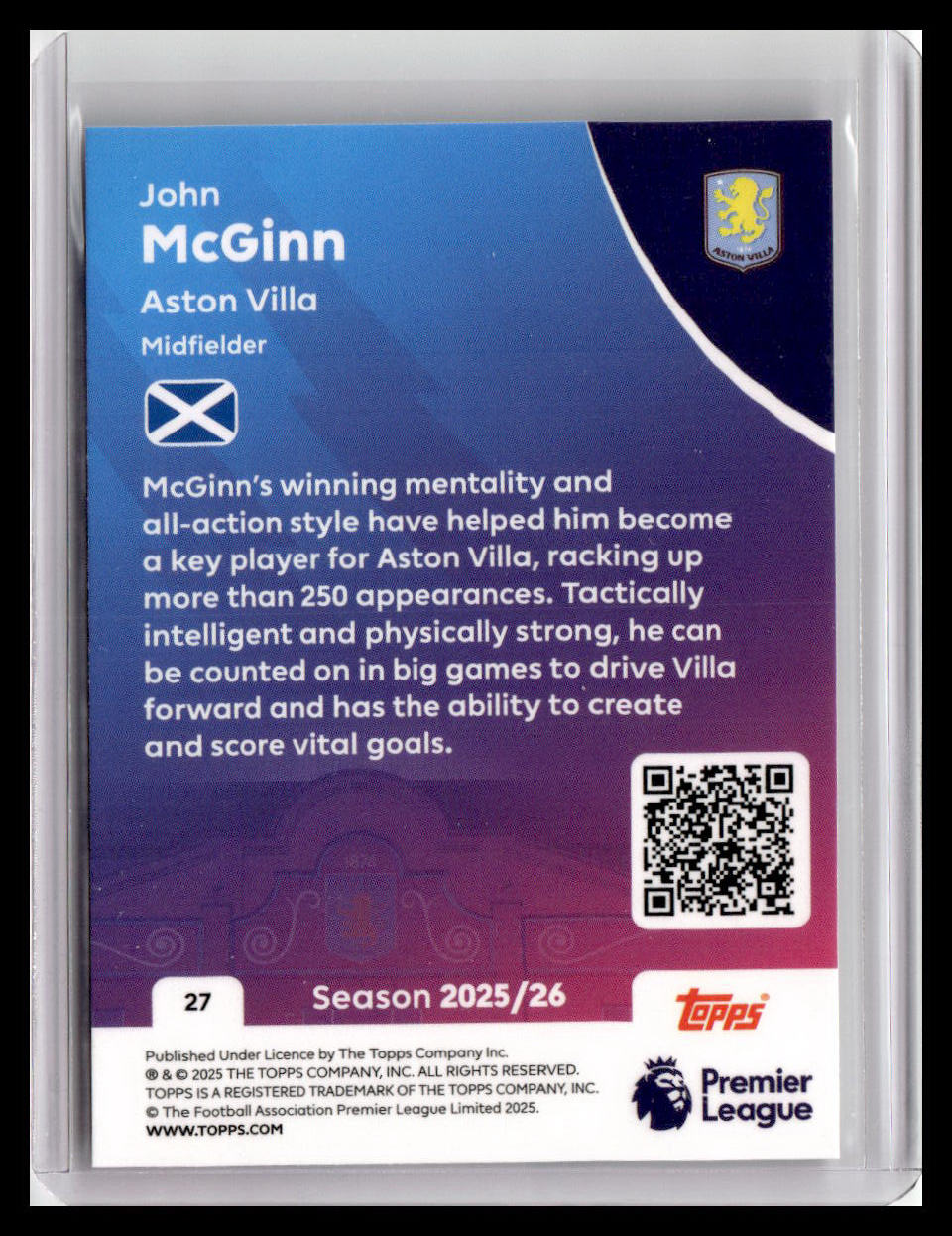 2025-26 Topps Premier League #27 John McGinn