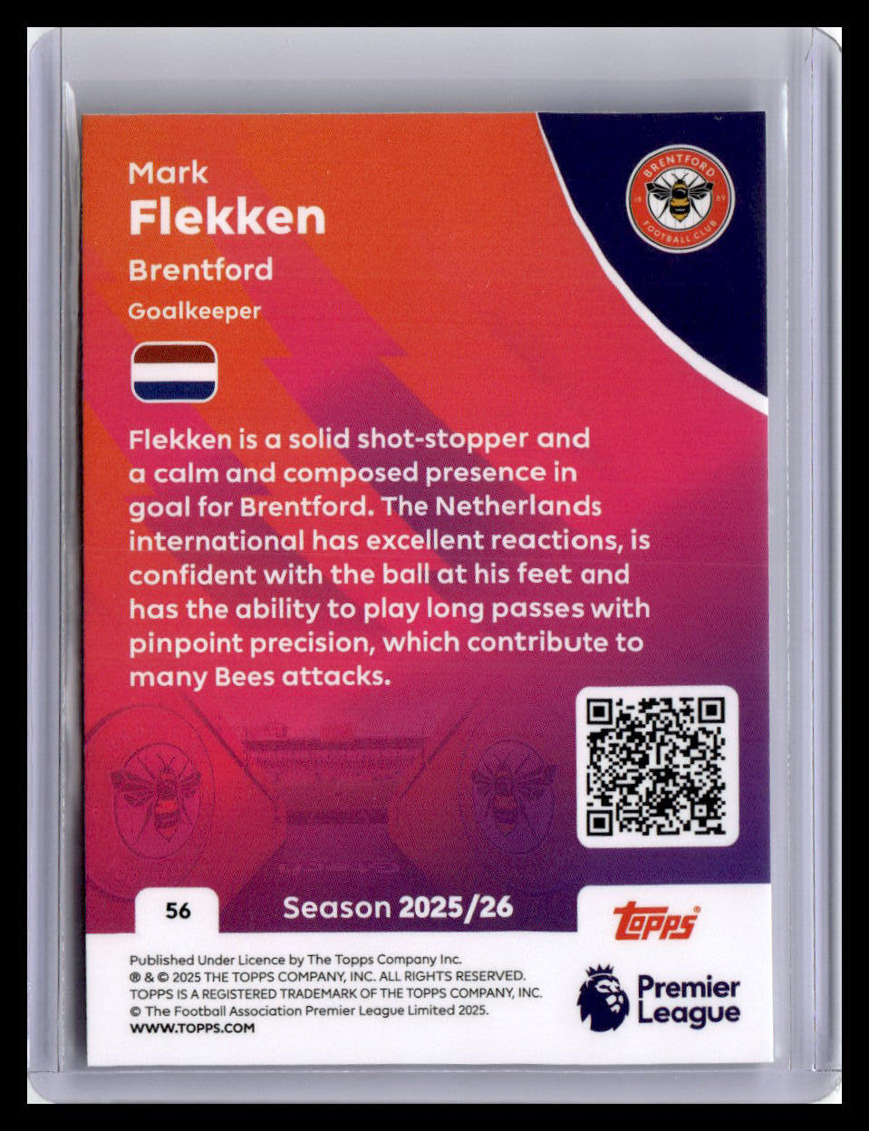 2025-26 Topps Premier League #56 Mark Flekken