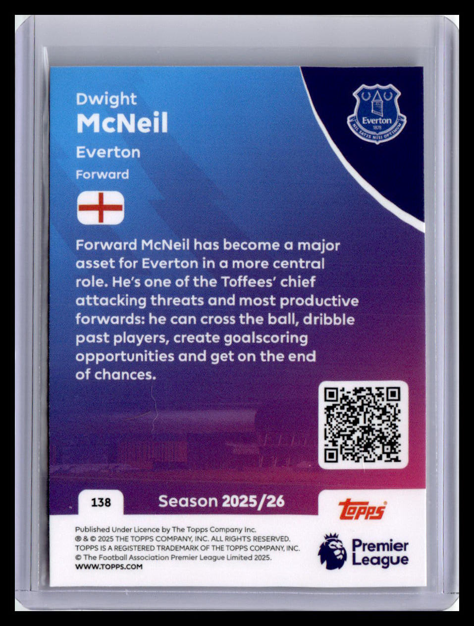 2025-26 Topps Premier League #138 Dwight McNeil