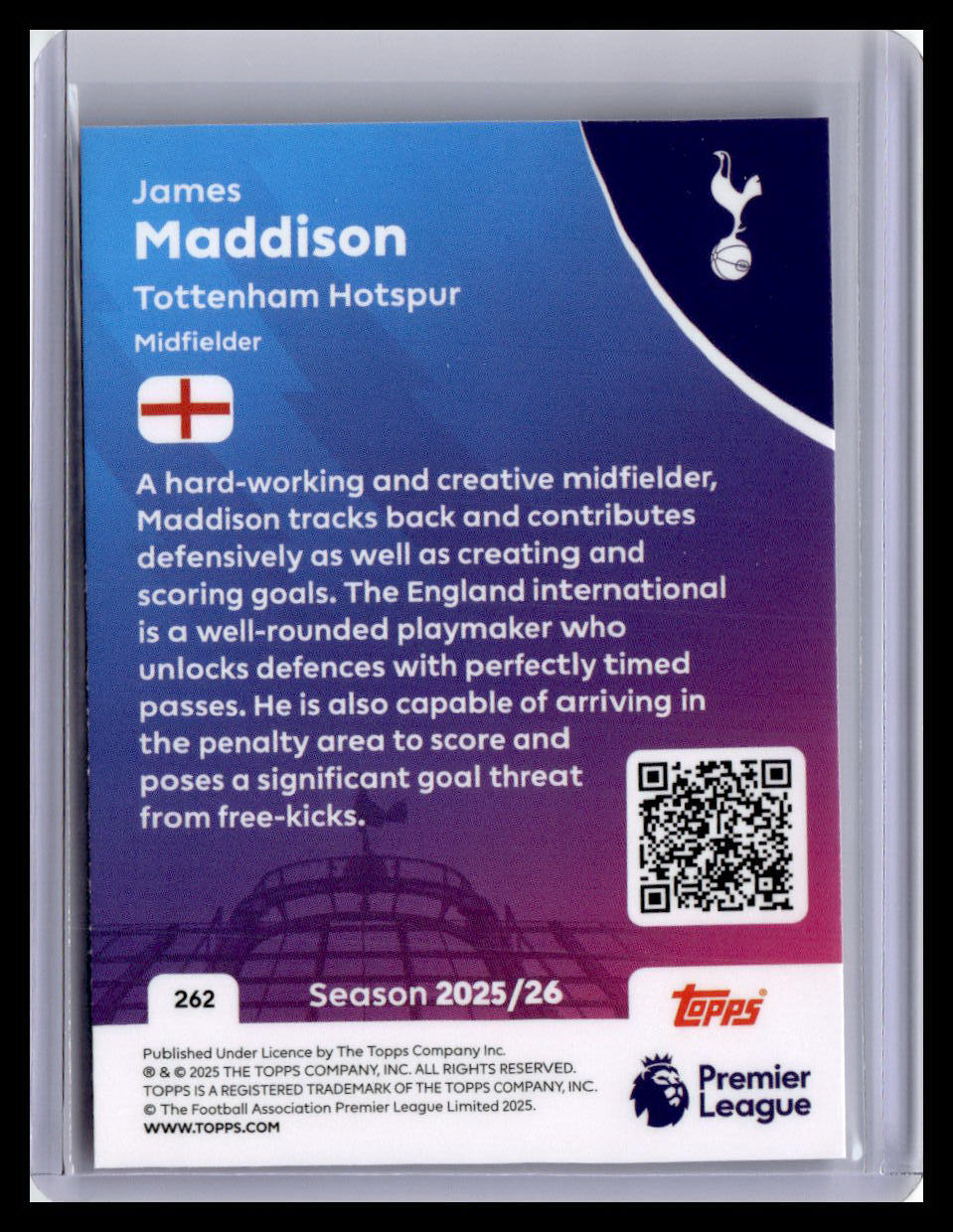 2025-26 Topps Premier League #262 James Maddison
