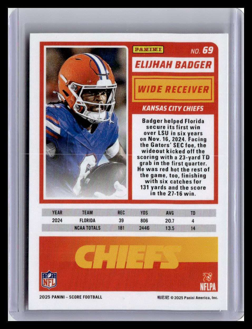 2025 Score-A-Treat #69 Elijhah Badger