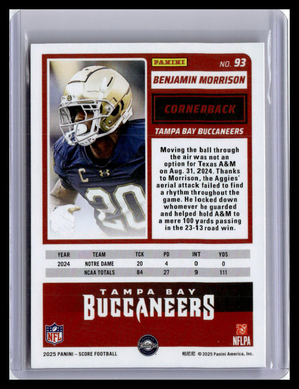 2025 Score-A-Treat #93 Benjamin Morrison