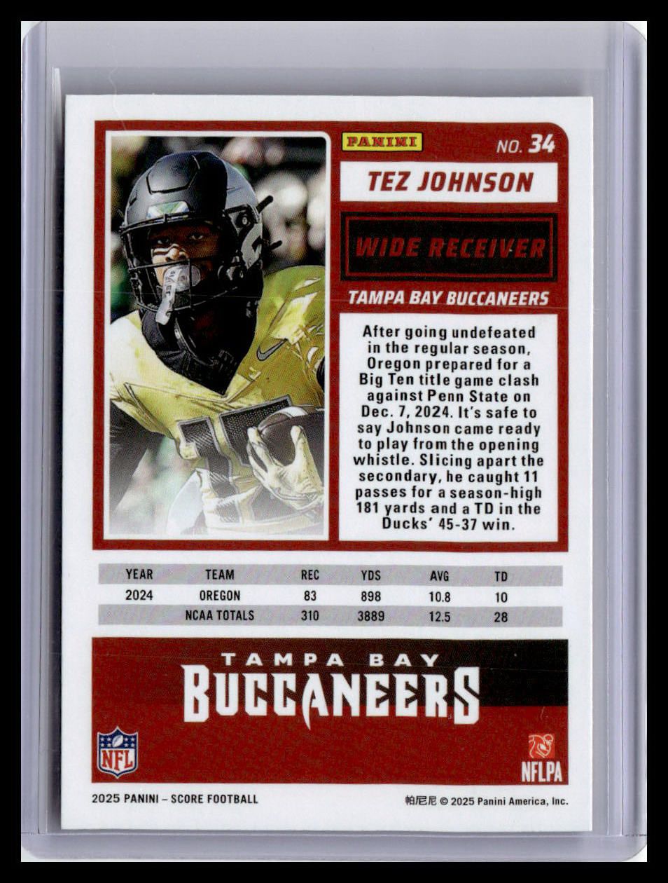 2025 Score-A-Treat #34 Tez Johnson
