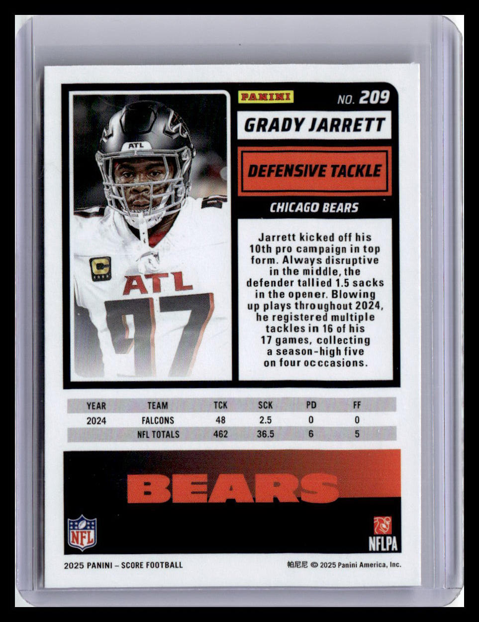 2025 Score-A-Treat #209 Grady Jarrett