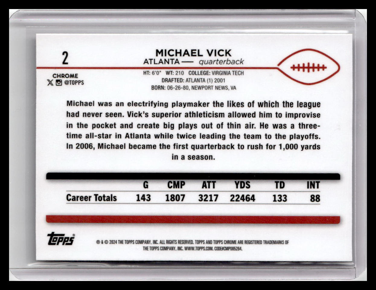 2024 Topps Chrome #2 Michael Vick