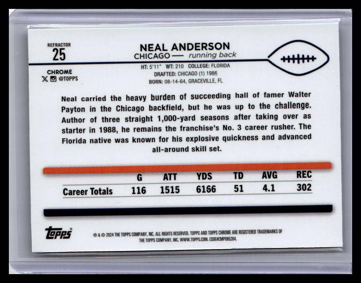 2024 Topps Chrome #25 Neal Anderson