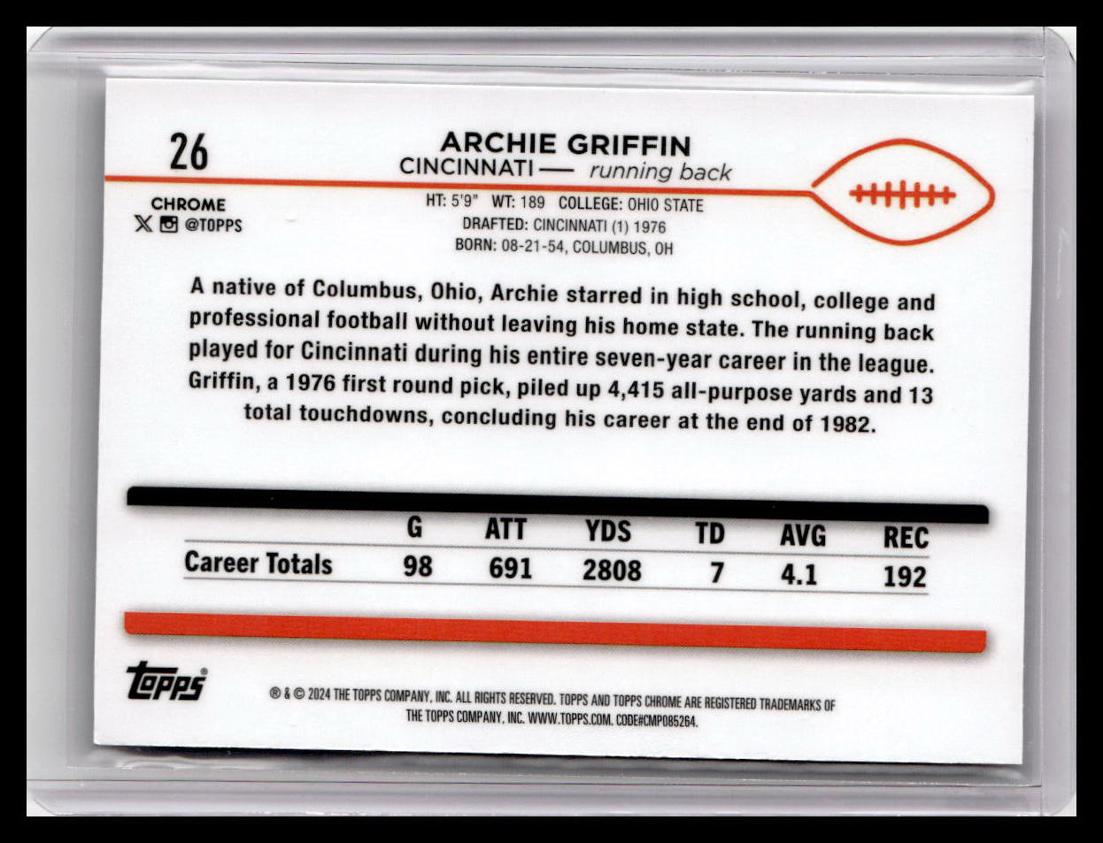 2024 Topps Chrome #26 Archie Griffin